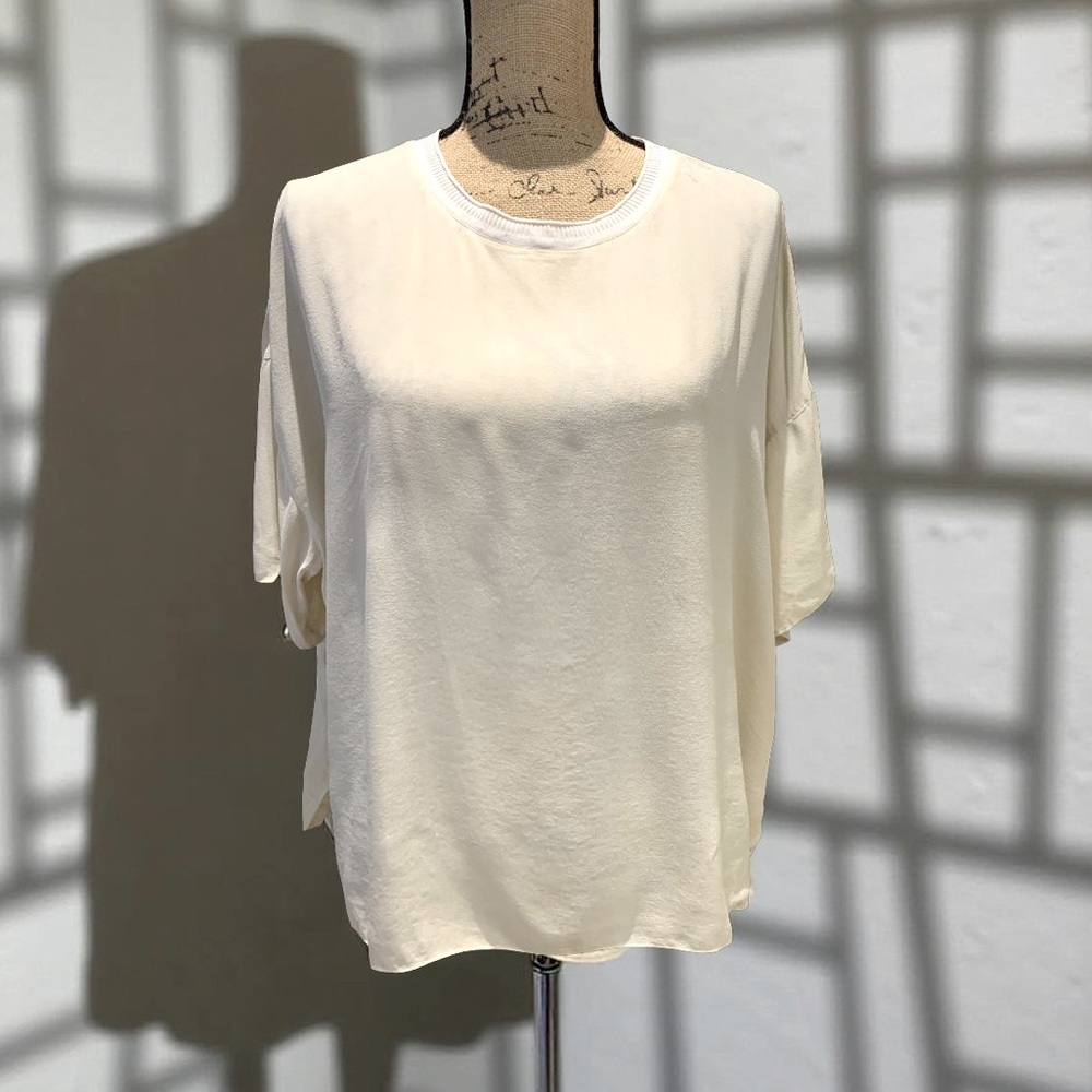 Vince Cream Silk Women's Blouse M